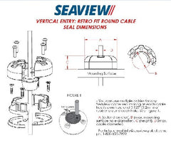 Seaview CG20PG2 Retrofit Cable Seal 2-10mm Wire Size Grey Plastic Cover