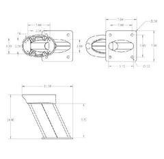 Seaview PMA107M1 10in Mount Aft Rake Requires Plate