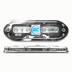 SHADOW-CASTER SCM6 316 SS Housing Underwater Light - Bimini Blue w/ 20' Cable 2400 Lumens | SCM-6-BB-20
