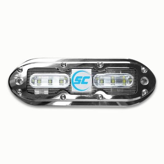 SHADOW-CASTER SCM6 316 SS Housing Underwater Light - Bimini Blue w/ 20' Cable 2400 Lumens | SCM-6-BB-20