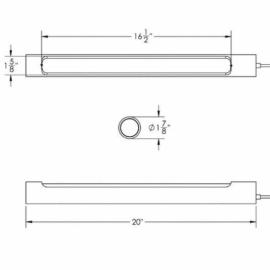 TACO LED T-TOP LIGHT BLUE 20 | F38-2050B-1