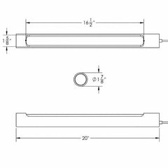 TACO LED T-TOP LIGHT BLUE 20 | F38-2050B-1