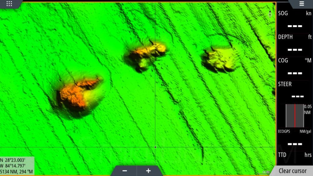 StrikeLines 3D Florida Middle Grounds & Elbow Simrad, Lowrance, B&G, Mercury Vessel View